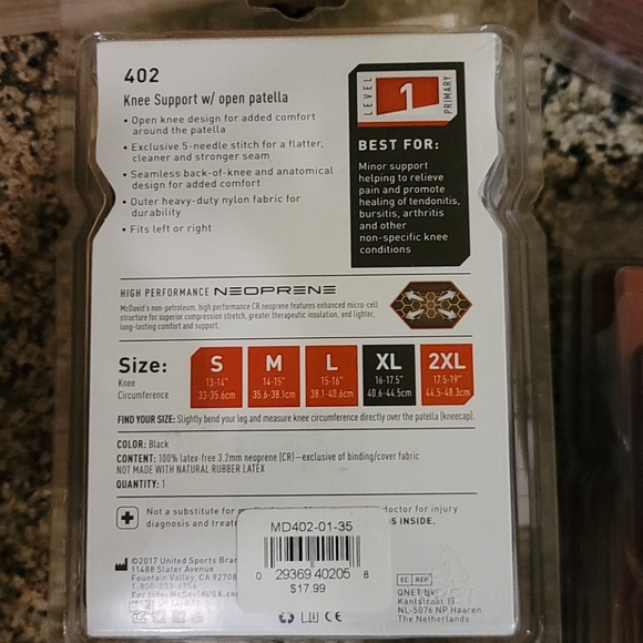 McDavid knee support w/ open platella - Picture 2 of 2